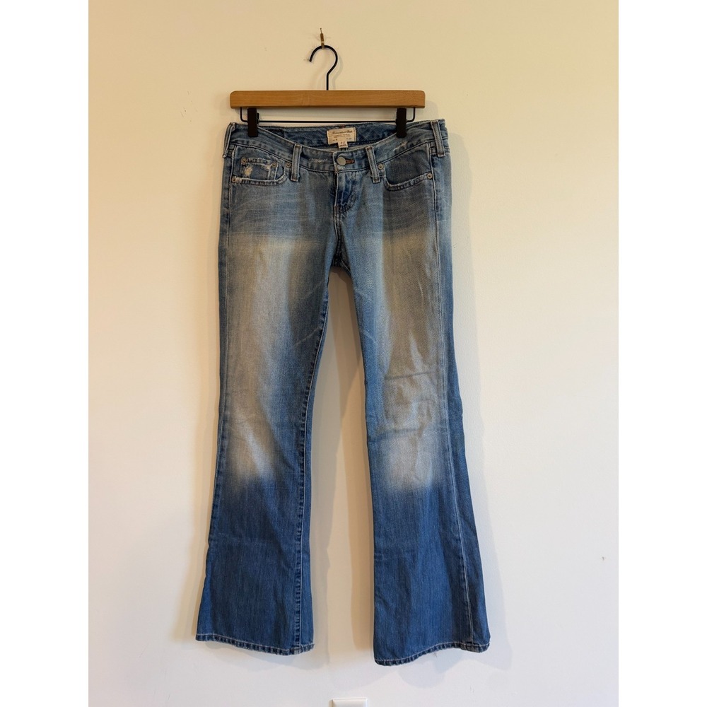 Vintage Abercrombie & Fitch Jeans Womens 2 Long Boot Cut Low Rise Y2K 15.5"X33